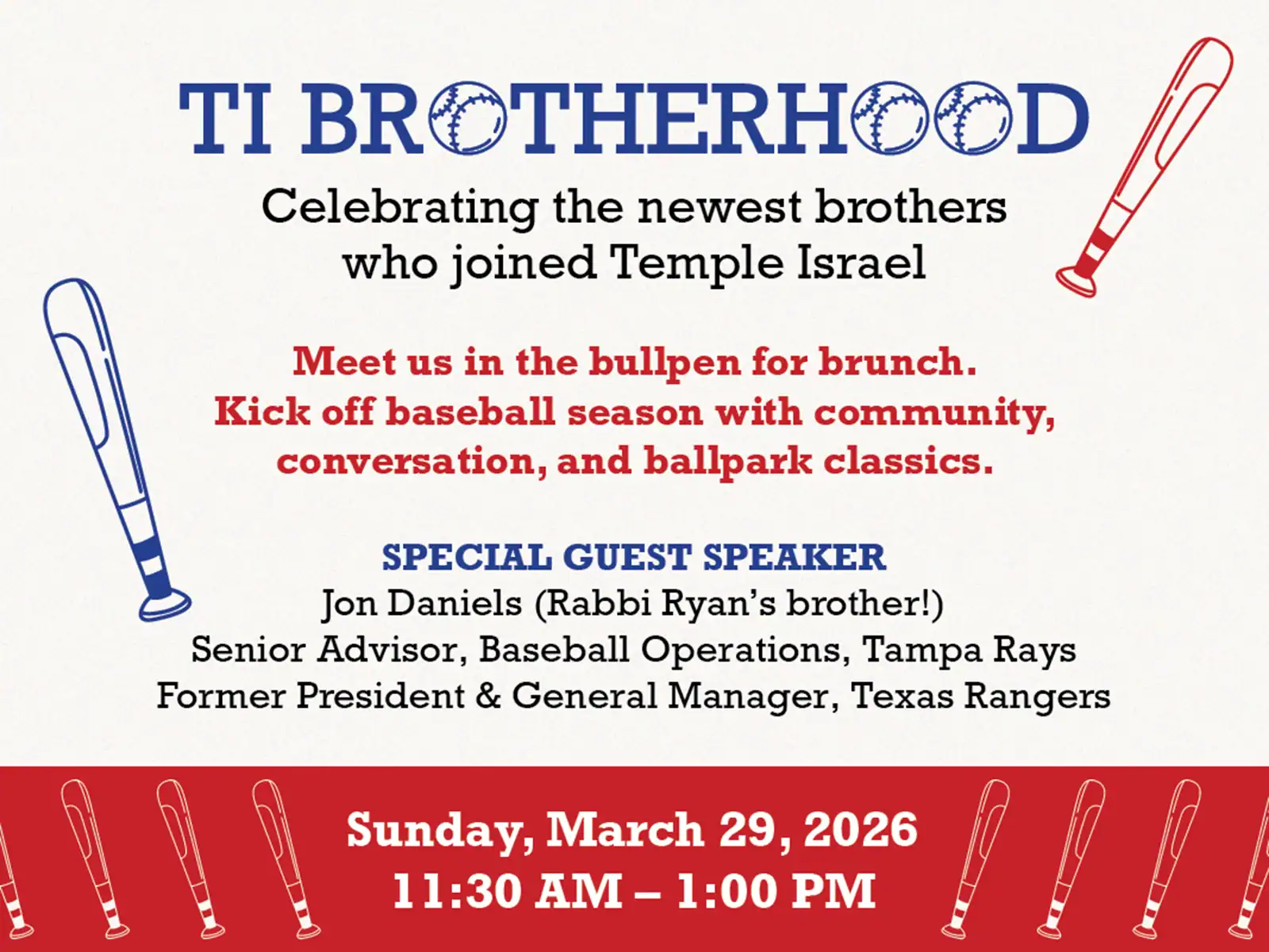 Temple Israel Brotherhood Brunch Graphic
